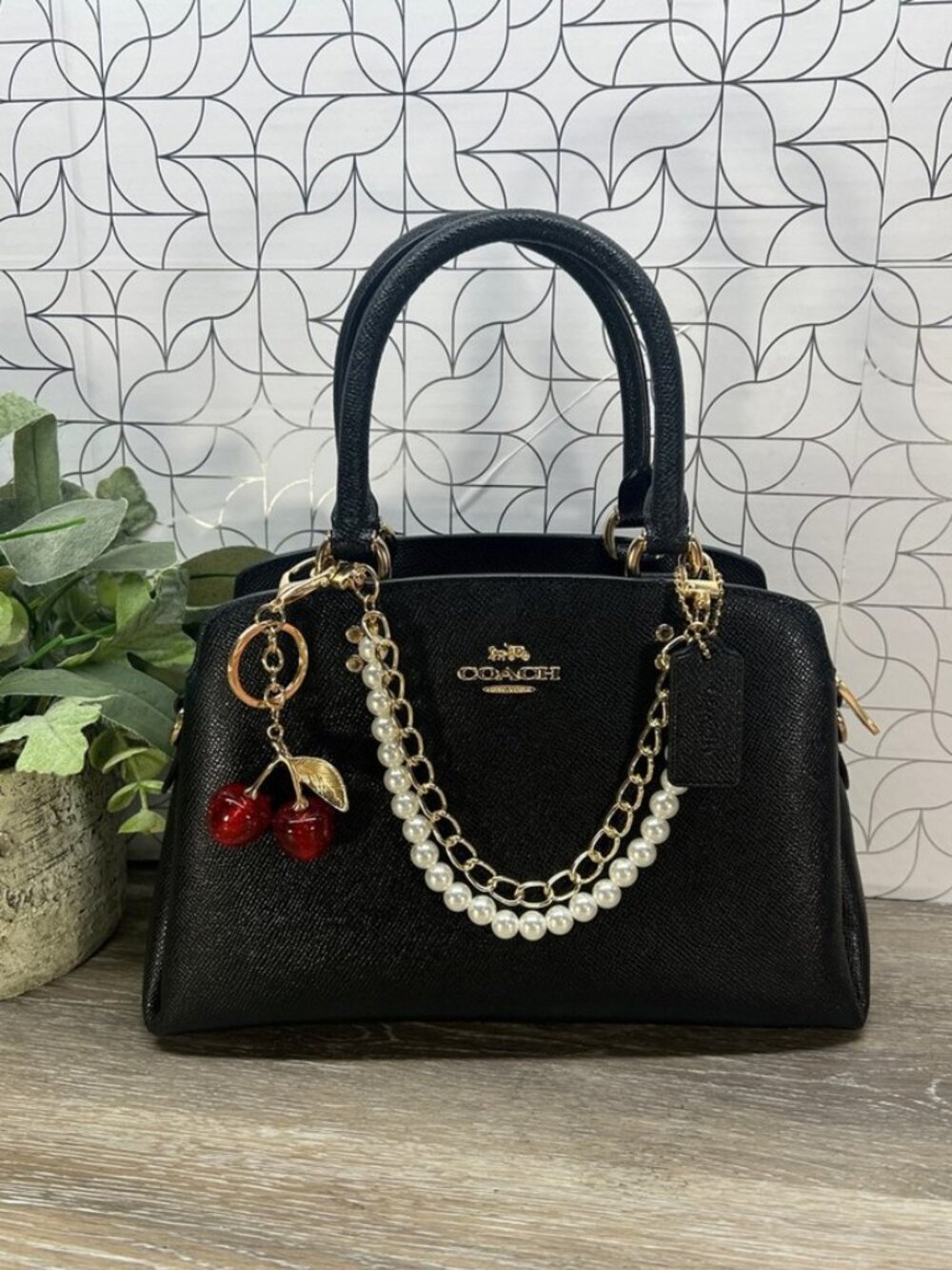 Coach Black Mini Lillie Satchel